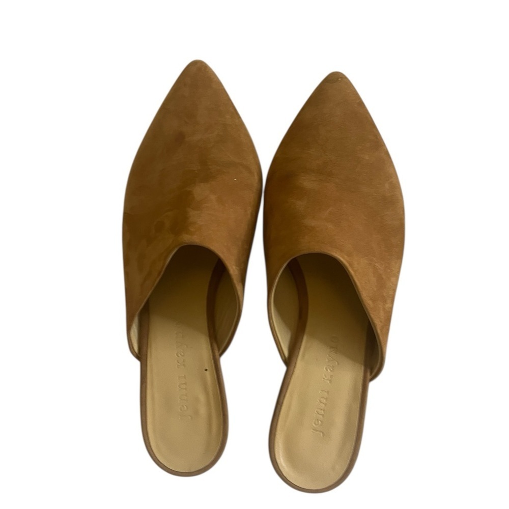 Jenni Kayne Brown Mules Suede Minimalist Design - Picture 2 of 16